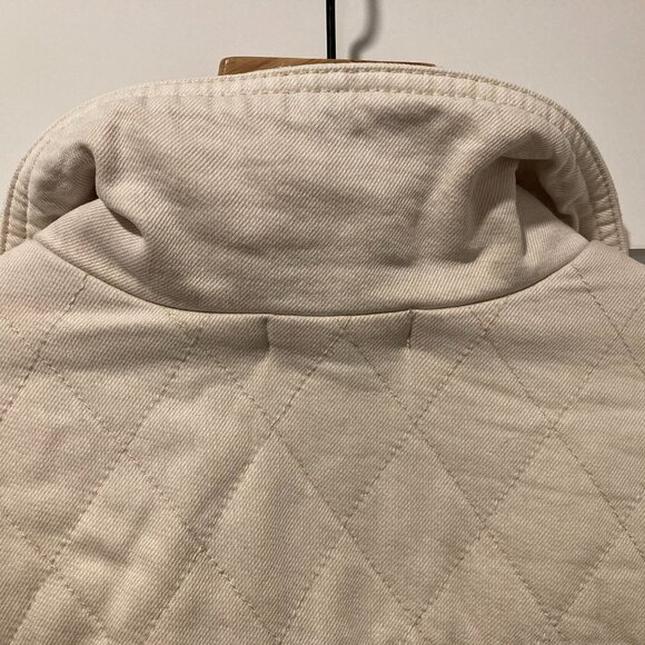 Anthropologie | Oversized Quilted Cream Jacket | Medium - Picture 12 of 14